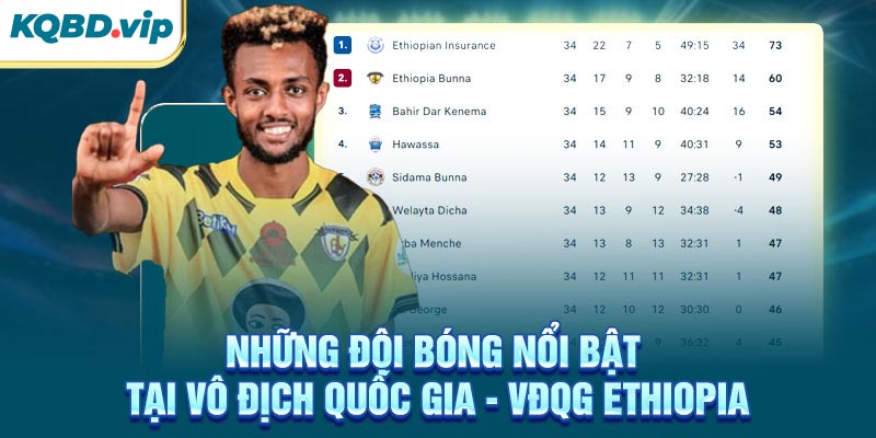 Những đội bóng nổi bật tại VĐQG Ethiopia